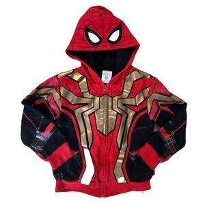 Disney Store Boy Spiderman Costume Jacket Hoodie Marvel Size Iron Spider 5 6